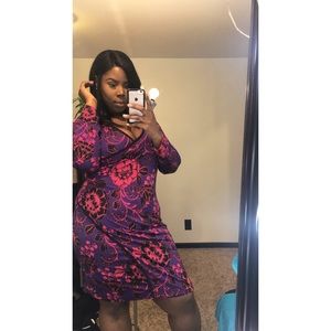 Plus size pattern wrap dress